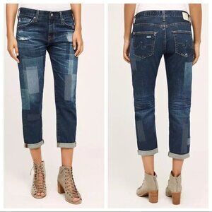 AG ADRIANO GOLDSCHMIED Ex-Boyfriend Slouchy Slim Patchwork Jeans Women's 27 x 26